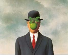 apple face by Magritte